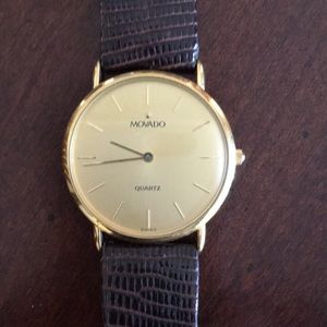 Men’s Movado watch with leather band